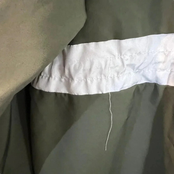 Rouge Windbreaker Jacket Womens Plus 2X Colorblock Quarter Zip Olive Navy White - Picture 6 of 7